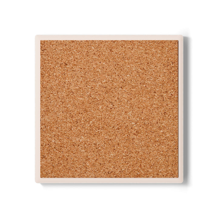 Script Ceramic Coaster - Orange