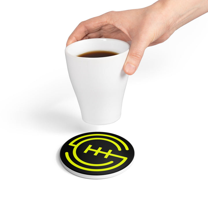 Ceramic Coaster Set (Black/Yellow)