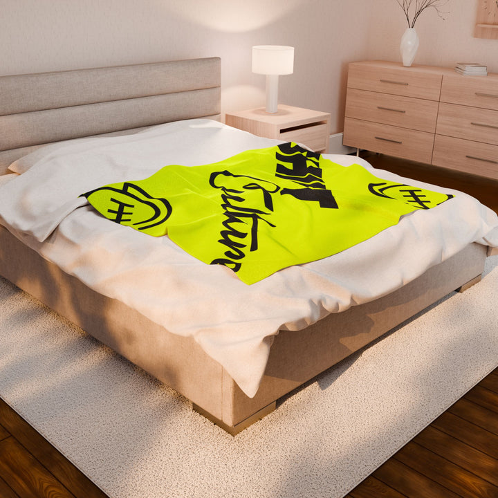 Cozy Velveteen Blanket | Big Logo Highlighter
