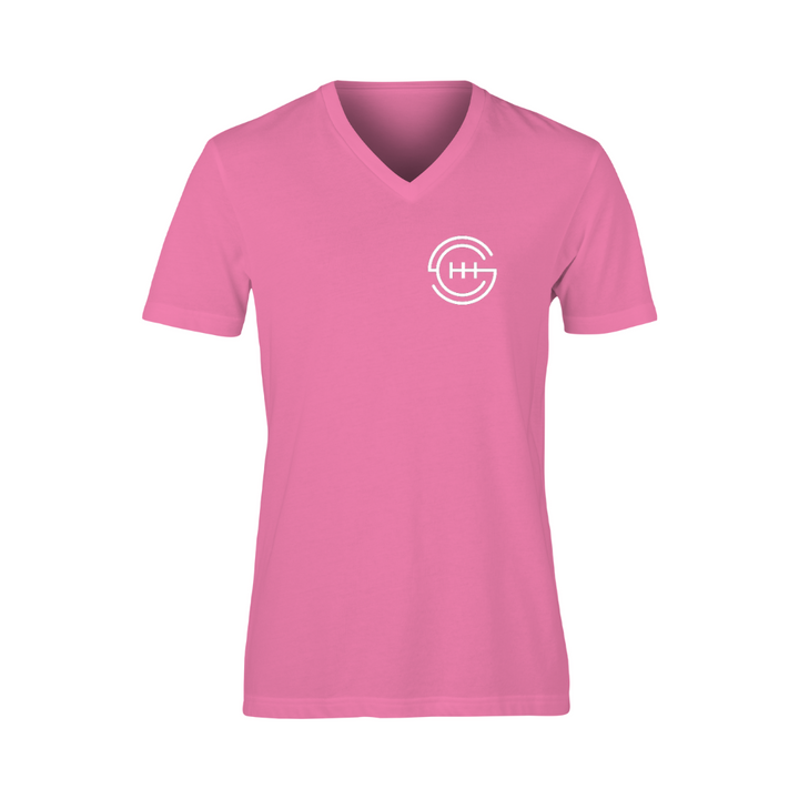 Women’s Back Logo V-Neck T-Shirt – Pink+ Giveaway Entry