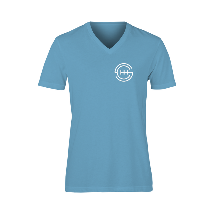 Women’s Classic SC Logo Short Sleeve V-Neck T-Shirt – Light Blue+ Giveaway Entry