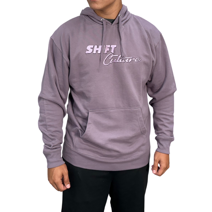 Shift Culture light purple hoodie