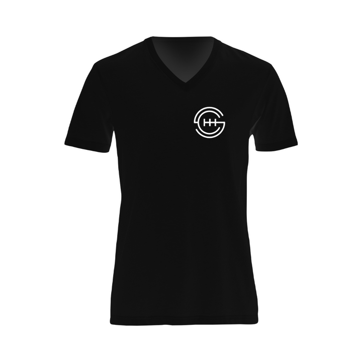 Women's Staggered Cars Short Sleeve V-Neck T-Shirt