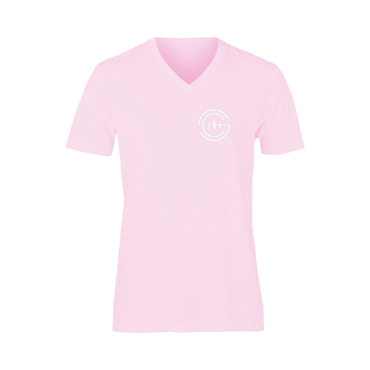Women’s Classic SC Logo Short Sleeve V-Neck T-Shirt – Light Pink (Youth)+Shift Culture Giveaway