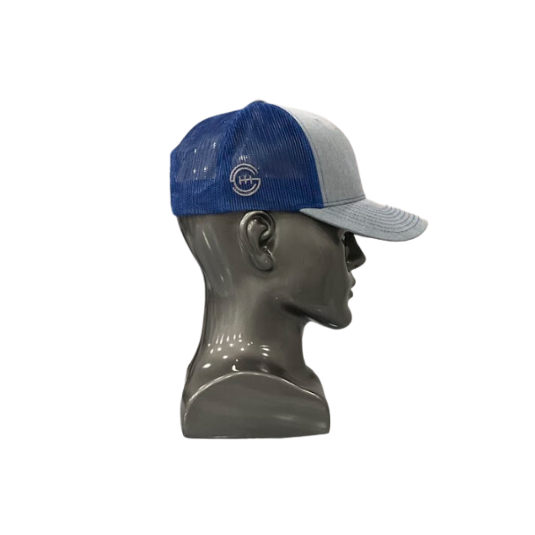 Grey (Front) and Dark Blue Mesh (Back) Shift Culture Slight Curve(Hat)