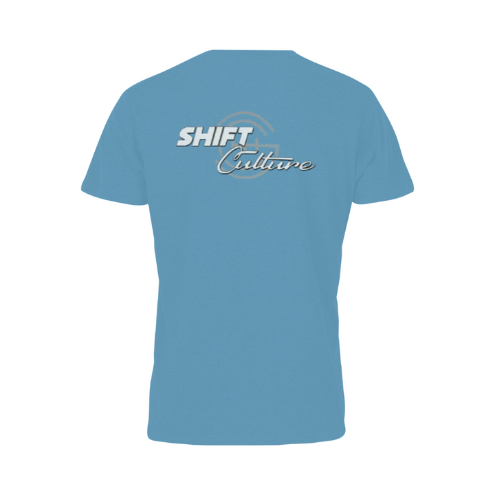 Women's Classic SC Logo Short Sleeve V-Neck T-Shirt- Light Blue