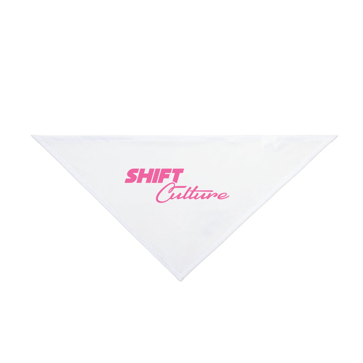 Pet Bandana (Pink on White)