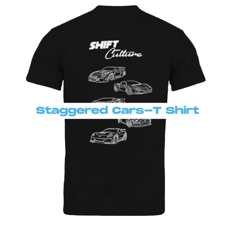 Men’s Staggered Cars T-Shirt + Giveaway Entry